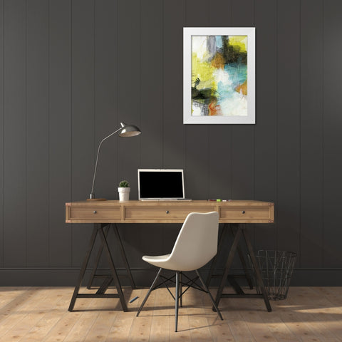 Patch II White Modern Wood Framed Art Print by King