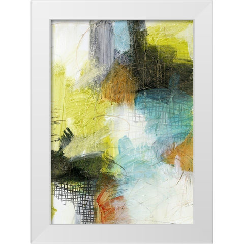 Patch II White Modern Wood Framed Art Print by King