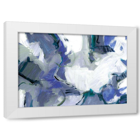 Travelers Blue White Modern Wood Framed Art Print by King