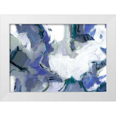 Travelers Blue White Modern Wood Framed Art Print by King
