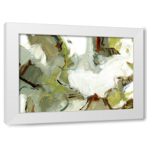 Travelers Sage White Modern Wood Framed Art Print by King