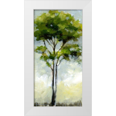Tree I White Modern Wood Framed Art Print by King
