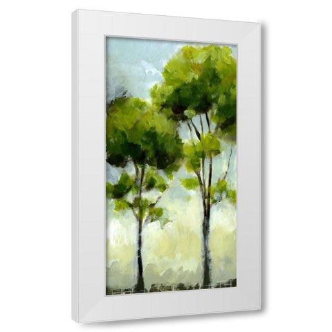 Tree II White Modern Wood Framed Art Print by King