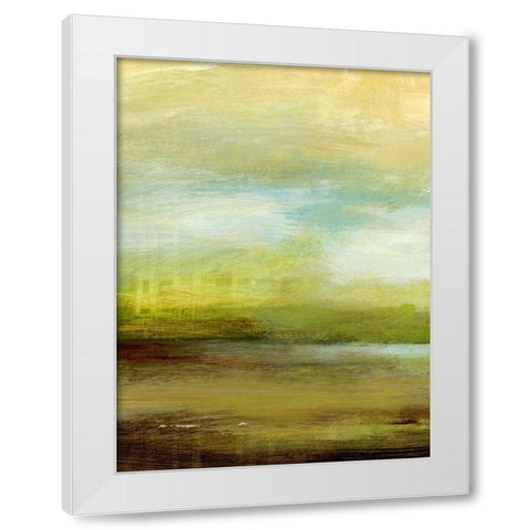 Distant Pond I White Modern Wood Framed Art Print by King