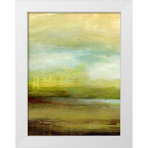 Distant Pond I White Modern Wood Framed Art Print by King