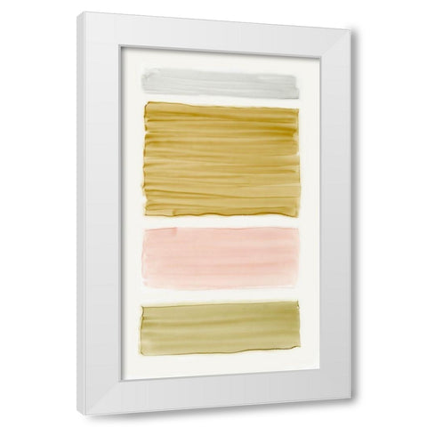 Bar Gold I White Modern Wood Framed Art Print by King