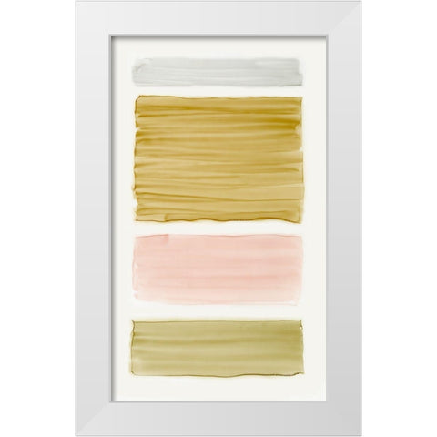 Bar Gold I White Modern Wood Framed Art Print by King