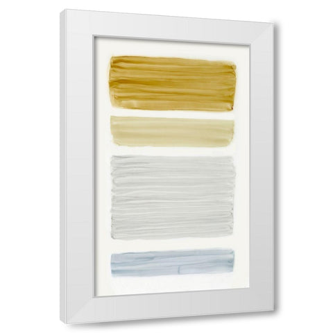 Bar Gold II White Modern Wood Framed Art Print by King