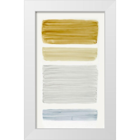 Bar Gold II White Modern Wood Framed Art Print by King
