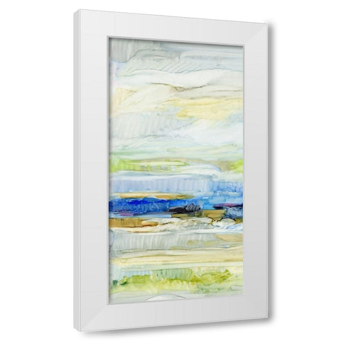 Blue Ridge I White Modern Wood Framed Art Print by King