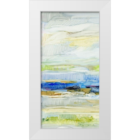 Blue Ridge I White Modern Wood Framed Art Print by King
