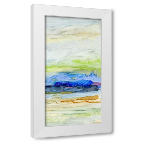Blue Ridge II White Modern Wood Framed Art Print by King