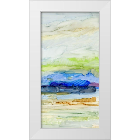 Blue Ridge II White Modern Wood Framed Art Print by King