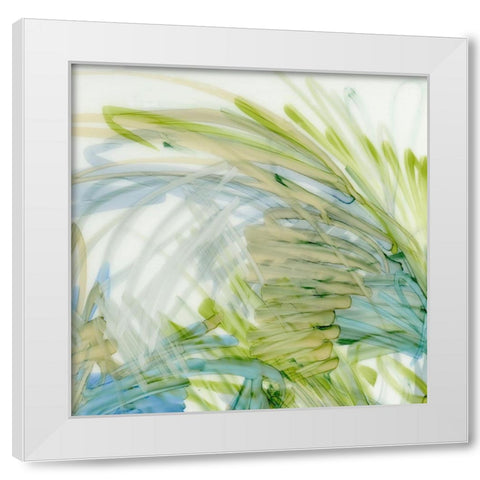 Palm Gesture I White Modern Wood Framed Art Print by King