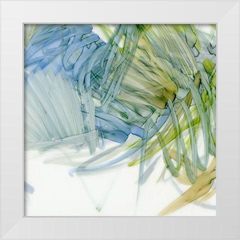 Palm Gesture II White Modern Wood Framed Art Print by King