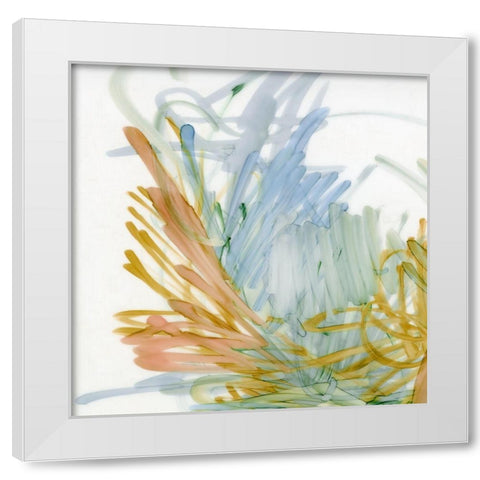 Palm Gesture III White Modern Wood Framed Art Print by King