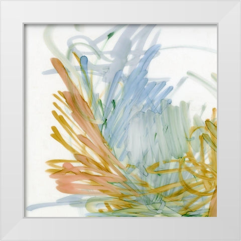 Palm Gesture III White Modern Wood Framed Art Print by King