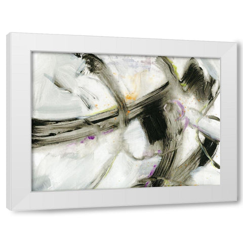 Swash I White Modern Wood Framed Art Print by King