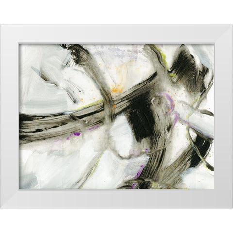 Swash I White Modern Wood Framed Art Print by King