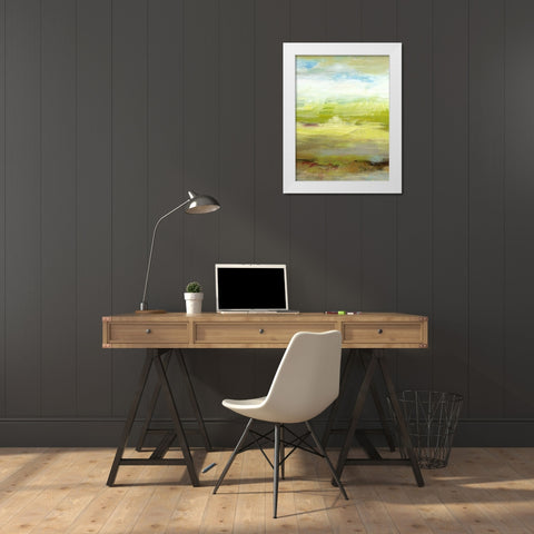 Grass Plains I White Modern Wood Framed Art Print by King