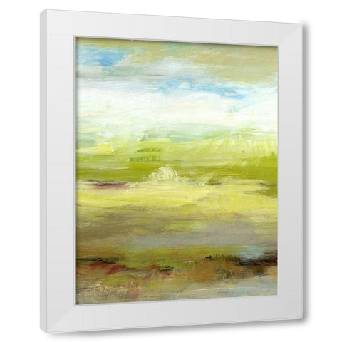 Grass Plains I White Modern Wood Framed Art Print by King
