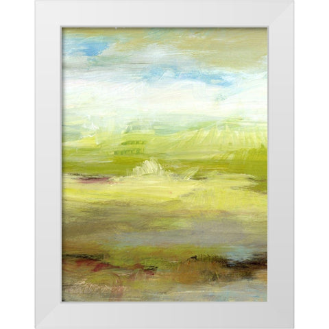 Grass Plains I White Modern Wood Framed Art Print by King