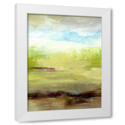 Grass Plains II White Modern Wood Framed Art Print by King