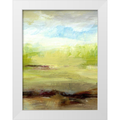 Grass Plains II White Modern Wood Framed Art Print by King