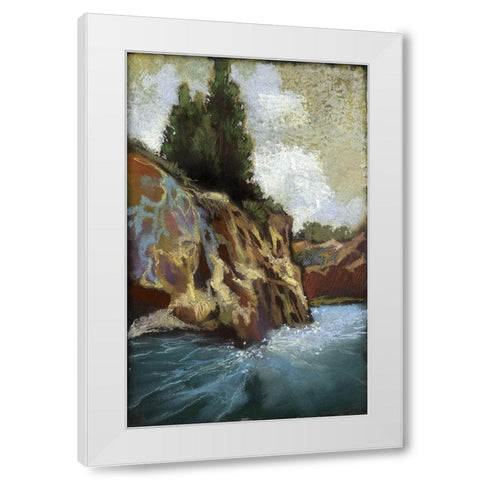 Around The Bend II White Modern Wood Framed Art Print by Ricci