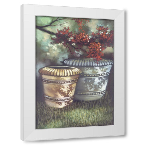 My Neighbors Yard I White Modern Wood Framed Art Print by Ricci
