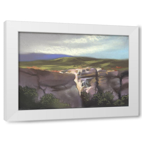 Over The Edge I White Modern Wood Framed Art Print by Ricci