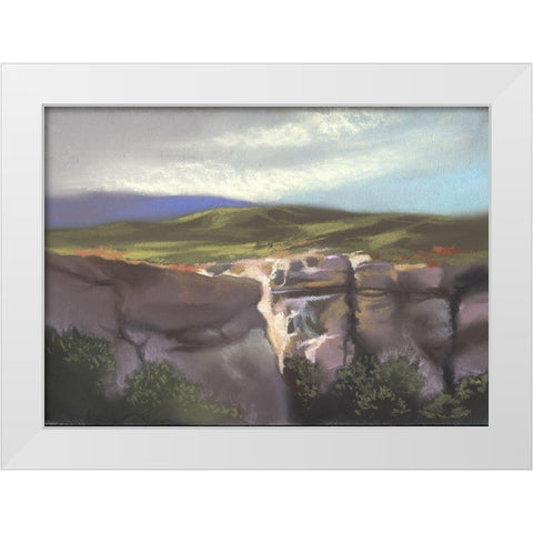 Over The Edge I White Modern Wood Framed Art Print by Ricci