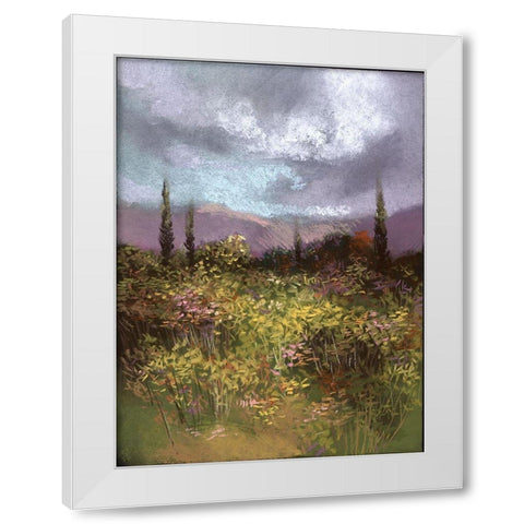 Pastel Landscape II White Modern Wood Framed Art Print by Ricci