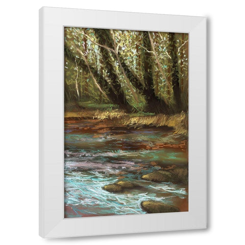 Spring Break II White Modern Wood Framed Art Print by Ricci