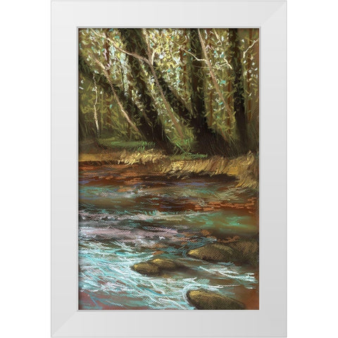 Spring Break II White Modern Wood Framed Art Print by Ricci