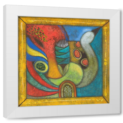 Trumpeteer I White Modern Wood Framed Art Print by Scott