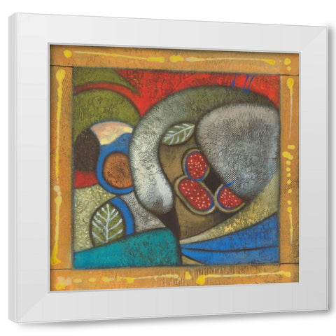 Trumpeteer II White Modern Wood Framed Art Print by Scott