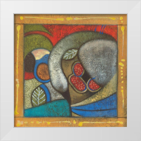 Trumpeteer II White Modern Wood Framed Art Print by Scott
