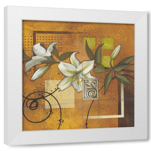 Marias Lily II White Modern Wood Framed Art Print by Scott