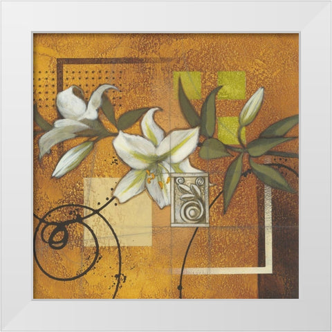 Marias Lily II White Modern Wood Framed Art Print by Scott
