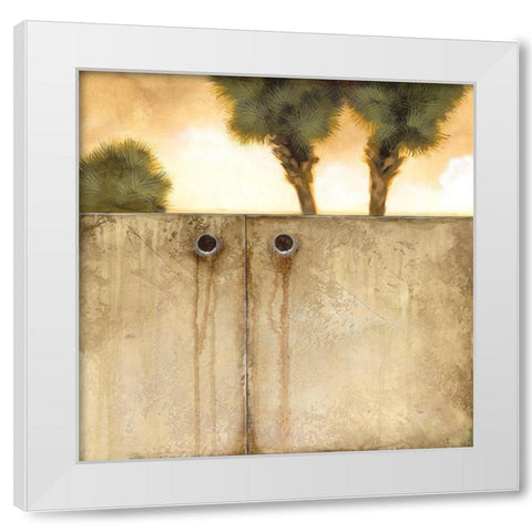 Peeking Palm I White Modern Wood Framed Art Print by Scott