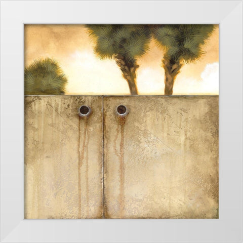 Peeking Palm I White Modern Wood Framed Art Print by Scott