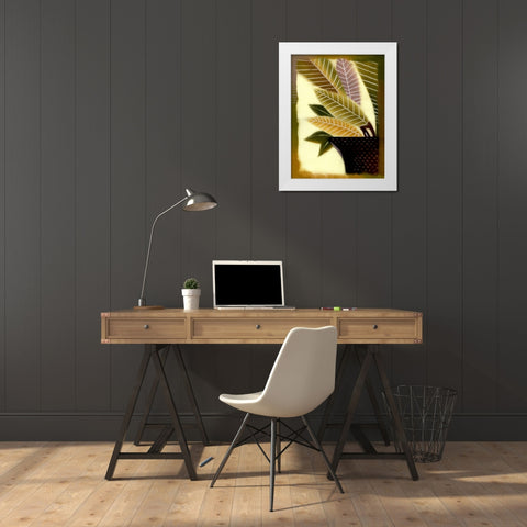 Polka Dot I White Modern Wood Framed Art Print by Scott