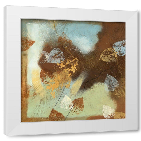 Tea Leaves I White Modern Wood Framed Art Print by Scott