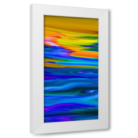 Sunset Waves I White Modern Wood Framed Art Print by Tripp