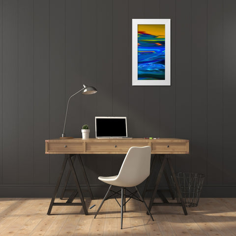 Sunset Waves II White Modern Wood Framed Art Print by Tripp