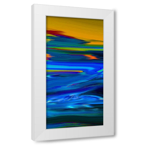 Sunset Waves II White Modern Wood Framed Art Print by Tripp