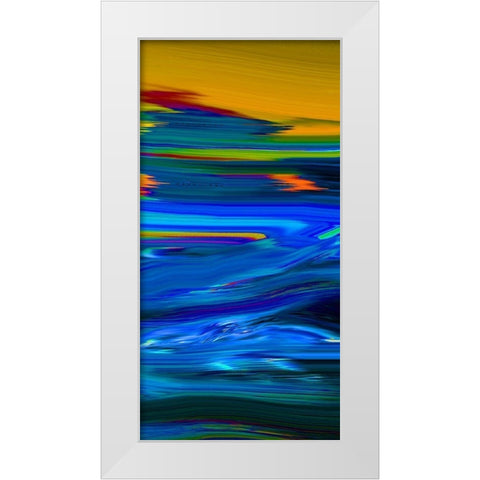 Sunset Waves II White Modern Wood Framed Art Print by Tripp
