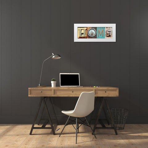Home White Modern Wood Framed Art Print by Phillip, Jamie