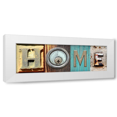 Home White Modern Wood Framed Art Print by Phillip, Jamie
